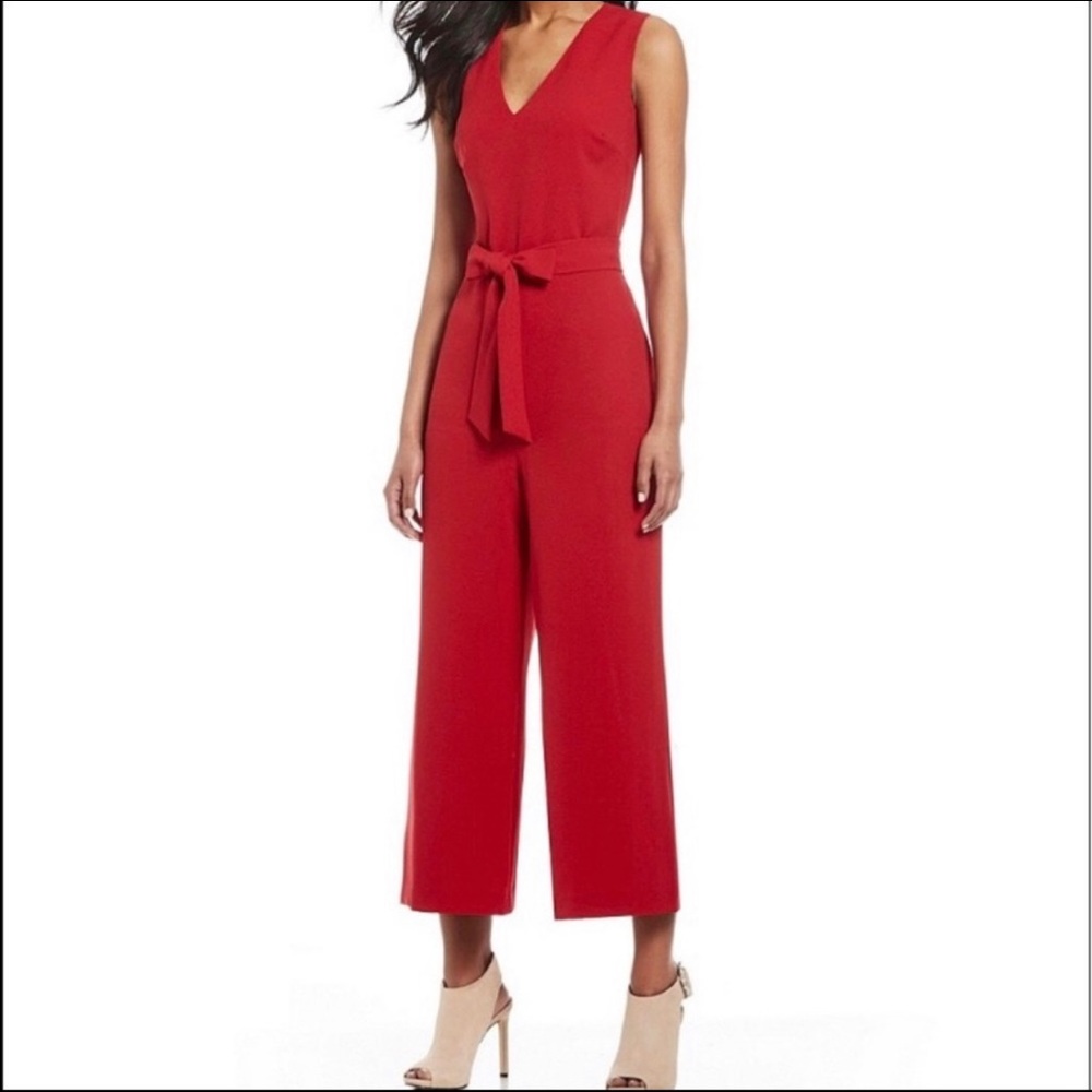 Karl Lagerfeld Paris Red Jumpsuit Size 6
